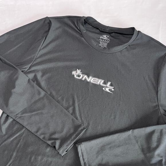 ✨O’Neill Men’s Skins Rash Guard Shirt XL Black Long Sleeve Surf Swim UPF 50+ - Picture 1 of 9